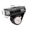 Lanterna Farol Digital Bike 3 Leds T6+ Mostrador Tempo Bater - 5