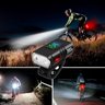 Lanterna Farol Digital Bike 3 Leds T6+ Mostrador Tempo Bater - 2