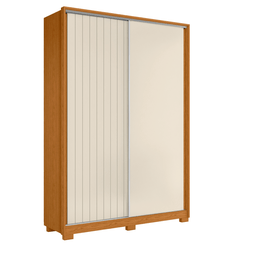 Guarda Roupa 2 Porta de Correr 3 Gaveta sem Espelho Frizzato Cinamomo Off White Móveis Albatroz - 1
