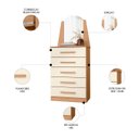 Ver imagem 3 de Cômoda para Quarto com Penteadeira Laris A02 Off/freijó - Mpozenato