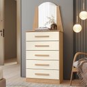 Ver imagem 2 de Cômoda para Quarto com Penteadeira Laris A02 Off/freijó - Mpozenato