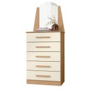 Ver imagem 1 de Cômoda para Quarto com Penteadeira Laris A02 Off/freijó - Mpozenato