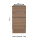 Ver imagem 3 de Balcão Madesa Stella 40 cm 3 Gavetas Rustic
