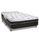 Ver imagem 1 de Cama Box Casal: Colchão Espuma Luckspuma D33/AG65 Aspen Super Firme + Base CRC Suede Black(138x188