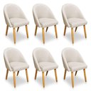 Ver imagem 1 de Kit 06 Cadeiras Jantar Bela Linho Pés Palito Castanho - Pallazio Bege
