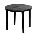 Ver imagem 1 de Mesa Redonda Plástica Piscina Praia Desmontável Preta Plasnew