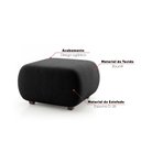 Ver imagem 4 de Puff para Sala KIT2 Orgânico Nara 60 cm Base Fixa Moderno Bouclê D03 - D'Rossi