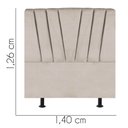 Ver imagem 3 de Cabeceira Estofada Bélgica 140cm Casal Para Cama Box Quarto Corino Bege - Gat Magazine
