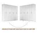 Ver imagem 2 de Guarda Roupa De Casal 8 Portas 236cm Branco Diplomata Moval