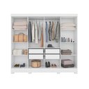 Ver imagem 3 de Guarda Roupa De Casal 8 Portas 236cm Branco Diplomata Moval