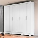 Ver imagem 1 de Guarda Roupa De Casal 8 Portas 236cm Branco Diplomata Moval