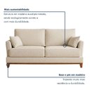 Ver mais imagens de Sofá Lugares 200cm Living com 2 Almofadas Dinamarca