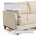 Ver imagem 5 de Sofá Lugares 200cm Living com 2 Almofadas Dinamarca