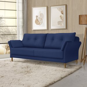 Sofá 2 Lugares Living Pe Palito 2m Soul Conforto:azul
