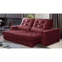 Ver imagem 2 de Sofá Retrátil e Reclinável 2,10m Pillow Top Suede Juliette Vinho