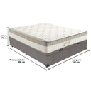 Ver imagem 3 de Cama Box Baú e Colchão King Best Bege Molas Ensacadas Casal Anjos: Cinza