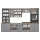 Ver imagem 6 de Kit de Cozinha Modulada 7 Peças Americana (2 Aéreos. 2 Balcões, 2 Paneleiros, 1 Complemento)