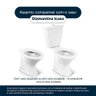 Assento Sanitário Soft Close Diamantina Areia para Vaso Icasa com Ferragem Dourada - 4