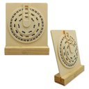 Ver imagem 1 de Calendário Permanente Decorativo de Mesa com Base de Madeira e Amostrador Branco