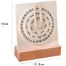 Calendário Permanente Decorativo de Mesa com Base de Madeira e Amostrador Branco - 2