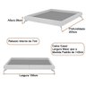 Cama Casal Japonesa Pés Alumínio Haru Linho Cinza - Sallar Home - 3