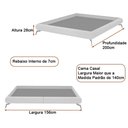 Ver imagem 3 de Cama Casal Japonesa Pés Alumínio Haru Linho Cinza - Sallar Home