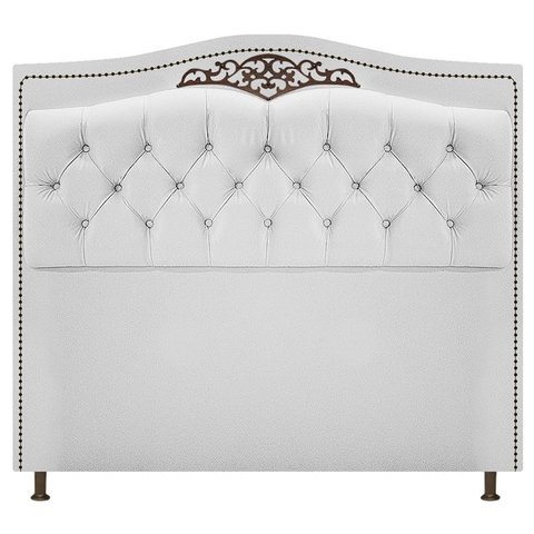 Cabeceira Imperio 140 cm Suede Branco
