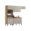 Ver imagem 3 de Cozinha Modulada 5pçs com Paneleiro Torre Quente Firenze - Amêndola Touch/ Nude Prime Tx Demóbile