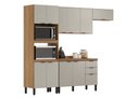 Ver imagem 3 de Cozinha Modulada 5pçs com Paneleiro Torre Quente Firenze - Amêndola Touch/ Nude Prime Tx Demóbile