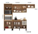 Ver imagem 4 de Cozinha Modulada 5pçs com Paneleiro Torre Quente Firenze - Amêndola Touch/ Nude Prime Tx Demóbile