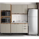 Ver imagem 1 de Cozinha Modulada 5pçs com Paneleiro Torre Quente Firenze - Amêndola Touch/ Nude Prime Tx Demóbile