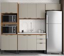Ver imagem 1 de Cozinha Modulada 5pçs com Paneleiro Torre Quente Firenze - Amêndola Touch/ Nude Prime Tx Demóbile