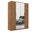 Ver imagem 1 de Guarda-Roupa Roupeiro de Casal Florença 4 Portas com Espelho Amêndola