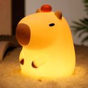 Ver imagem 1 de Luminaria Abajur Mesa Capivara Touch Muda de Cor Usb Recarregavel Iluminaçao Decoraçao Quarto Sala C
