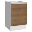 Ver imagem 1 de Balcão de Cozinha 50cm 1 Porta (sem Tampo) Branco/rustic Glamy Madesa