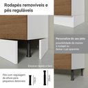 Ver mais imagens de Balcão de Cozinha 50cm 1 Porta (sem Tampo) Branco/rustic Glamy Madesa