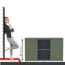 Ver imagem 5 de Armário para Escritório 2 Portas com Chave 121,5cm PE40 Cinza