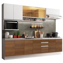 Ver imagem 3 de Armário de Cozinha Completa 280cm Branco/Rustic/Branco Genova Madesa 04