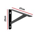 Ver imagem 2 de Kit 4 peças Suporte Mão Francesa Forte, para prateleira de 50cm - Preta