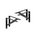 Ver imagem 1 de Kit 4 peças Suporte Mão Francesa Forte, para prateleira de 50cm - Preta