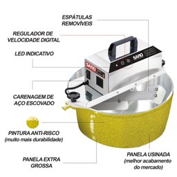 Misturador Elétrico 10 Litros Bivolt 50/60 HZ Pa10 Saro Amarelo - 2