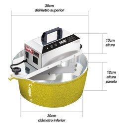Misturador Elétrico 10 Litros Bivolt 50/60 HZ Pa10 Saro Amarelo - 3