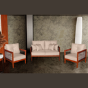 Ver imagem 2 de Kit Sofá Paris Corda nautica com 3 peças luxury linho bege com almofadas Mabi