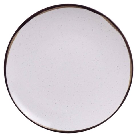 Jogo 12 Pratos Sobremesa 21cm em Porcelana Tramontina Canyon Cozinha Servir Doces Mesa Posta