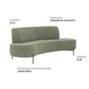 Ver imagem 3 de Sofá Orgânico 2 Lugares 150cm Argos Pés Ouro Fosco Linho Verde - Nexta Casa