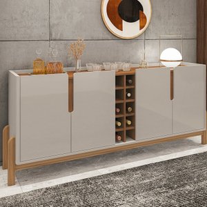 Buffet Aparador 190cm 4 Portas com Adega Lizz 
