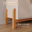 Ver imagem 7 de Buffet Aparador 190cm 4 Portas com Adega Lizz Bege/Off White/Cedro