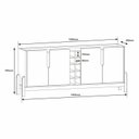 Ver imagem 4 de Buffet Aparador 190cm 4 Portas com Adega Lizz Bege/Off White/Cedro