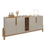 Buffet Aparador 190cm 4 Portas com Adega Lizz  - 3