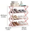Ver imagem 2 de Sapateira Industrial Rosa 4 Prateleiras Organizador de Calcados Brinquedos Lavanderia